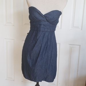 J.F.W. Denim Strapless Dress